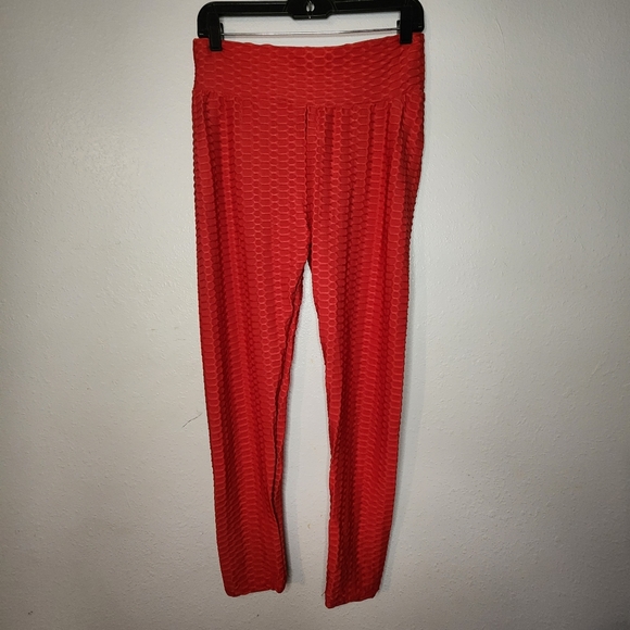 XXL Red Ruched Leggings - Picture 1 of 3
